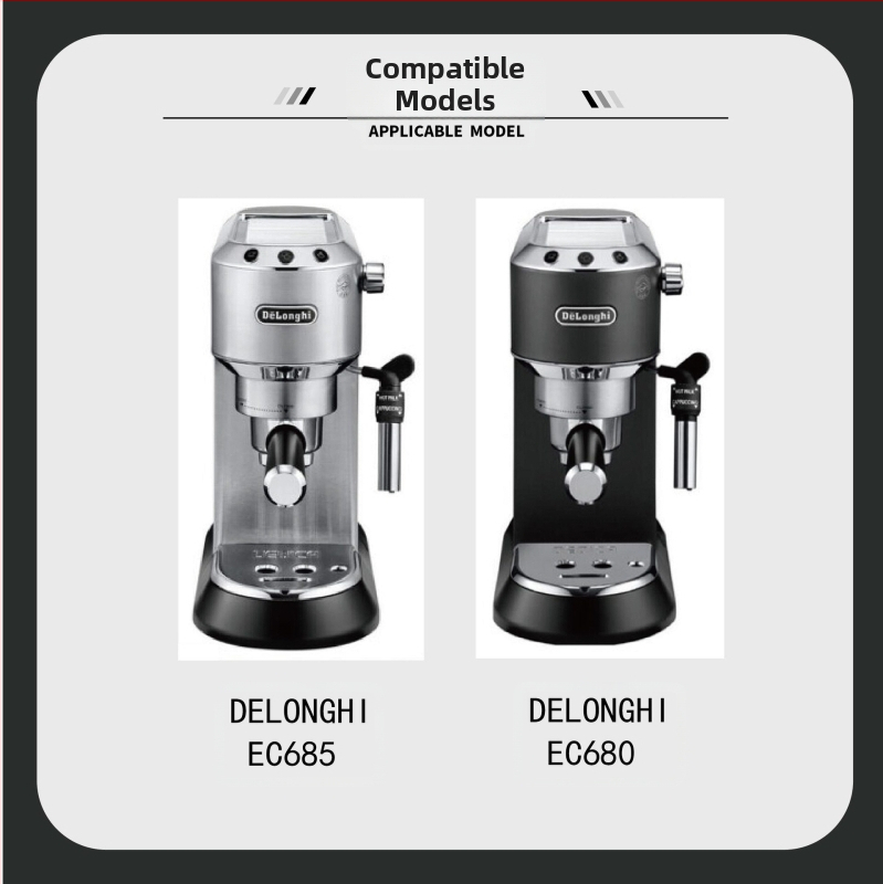 Дръжка за кафемашина от италианска стомана, дръжка от масивно дърво, неръждаема стомана, три уши, дръжка Delong без дъно 51 мм