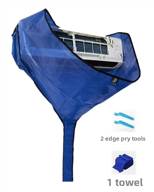 Légkondicionáló tisztító fedél fali egységekhez, Professzionális légkondicionáló tisztító vízgyűjtő zsák, Beltéri egység tisztító eszközkészlet 1-3 LE-s készülékekhez, Vízgyűjtő tölcsér