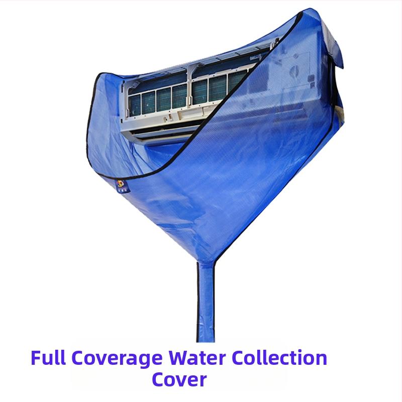 Légkondicionáló tisztító fedél fali egységekhez, Professzionális légkondicionáló tisztító vízgyűjtő zsák, Beltéri egység tisztító eszközkészlet 1-3 LE-s készülékekhez, Vízgyűjtő tölcsér