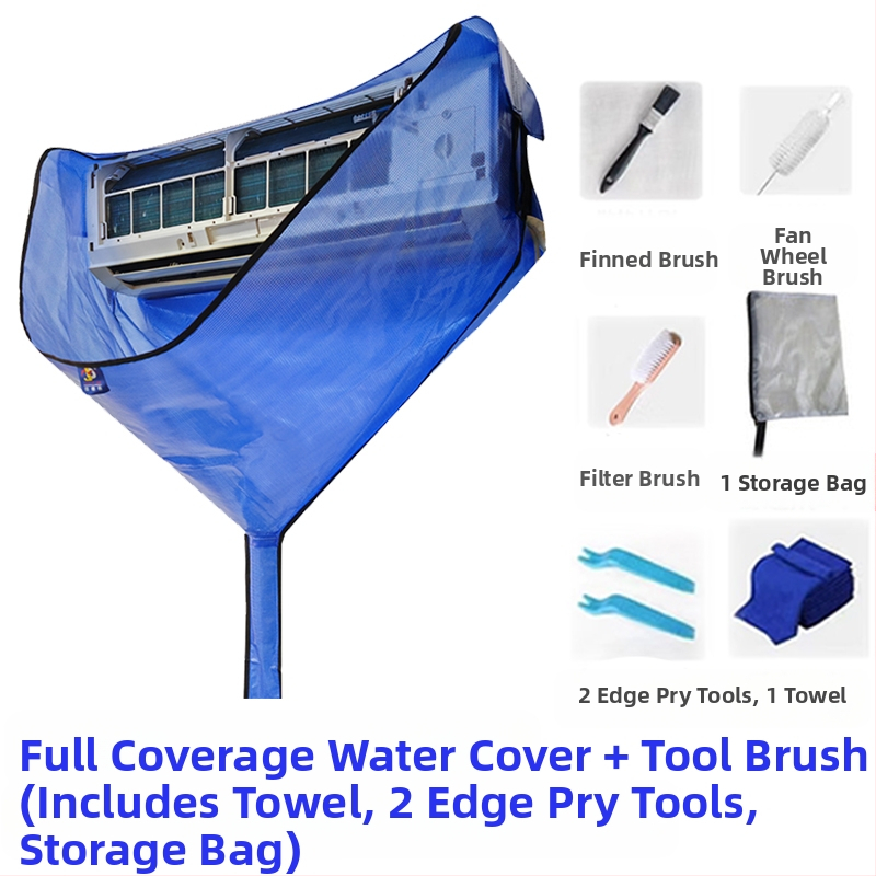 Légkondicionáló tisztító fedél fali egységekhez, Professzionális légkondicionáló tisztító vízgyűjtő zsák, Beltéri egység tisztító eszközkészlet 1-3 LE-s készülékekhez, Vízgyűjtő tölcsér