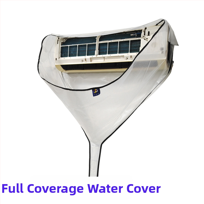 Légkondicionáló tisztító fedél fali egységekhez, Professzionális légkondicionáló tisztító vízgyűjtő zsák, Beltéri egység tisztító eszközkészlet 1-3 LE-s készülékekhez, Vízgyűjtő tölcsér