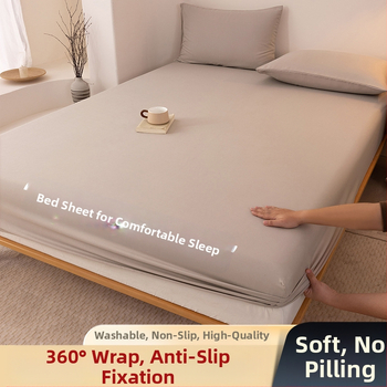 A klasės skalbtos medvilnės šlifavimo vientisos spalvos lovos užtiesalas, buitinis „viskas viename“ lovos užtiesalo, pagalvės užvalkalo, čiužinio užvalkalo, dulkių užvalkalo, trijų dalių komplektas