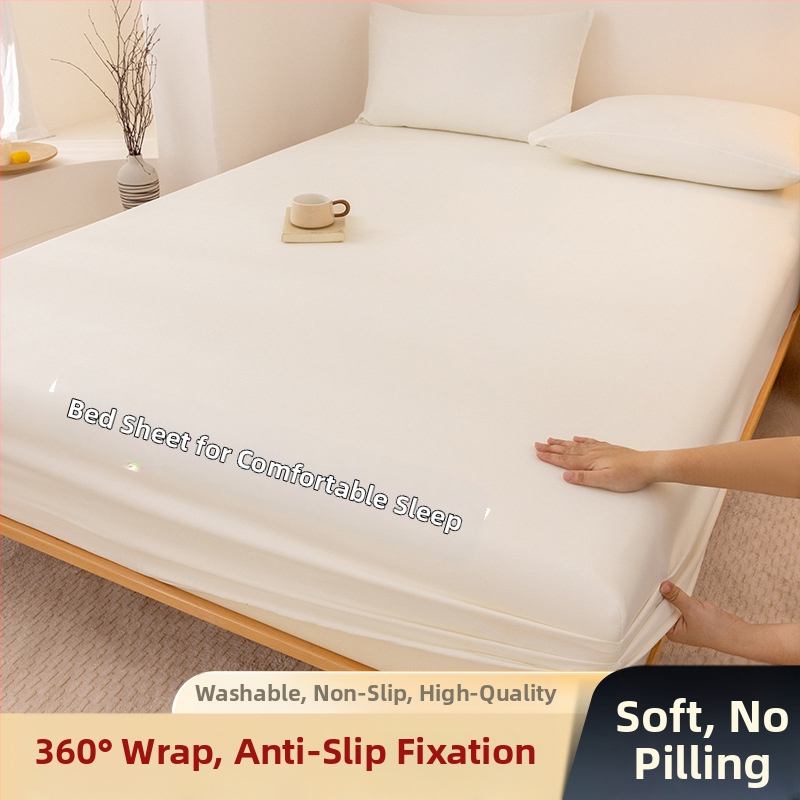 A klasės skalbtos medvilnės šlifavimo vientisos spalvos lovos užtiesalas, buitinis „viskas viename“ lovos užtiesalo, pagalvės užvalkalo, čiužinio užvalkalo, dulkių užvalkalo, trijų dalių komplektas