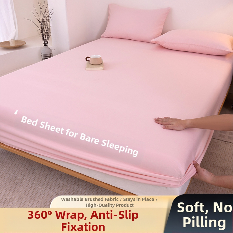 A klasės skalbtos medvilnės šlifavimo vientisos spalvos lovos užtiesalas, buitinis „viskas viename“ lovos užtiesalo, pagalvės užvalkalo, čiužinio užvalkalo, dulkių užvalkalo, trijų dalių komplektas