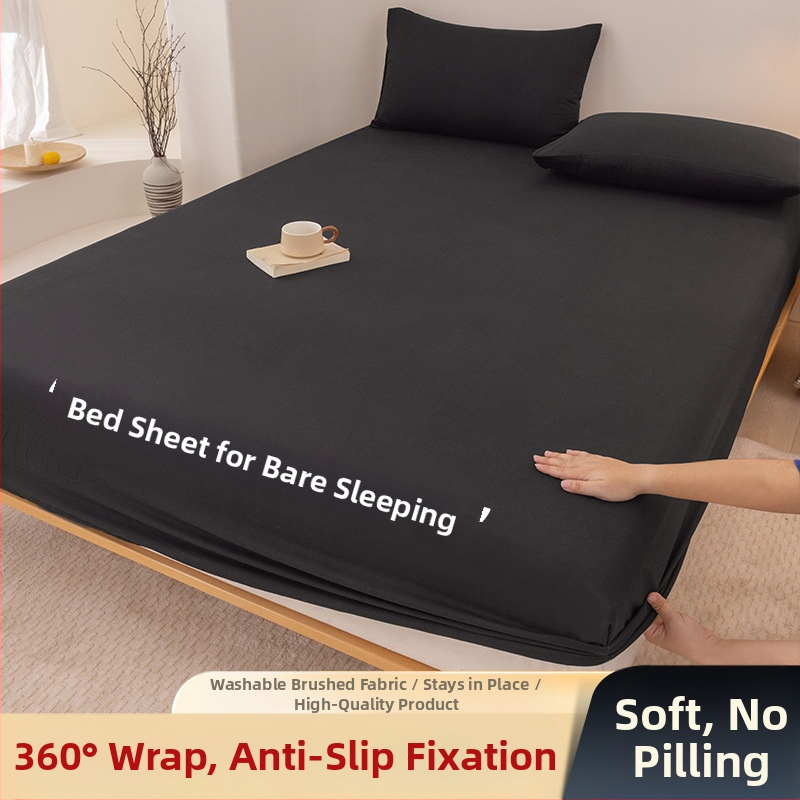 A klasės skalbtos medvilnės šlifavimo vientisos spalvos lovos užtiesalas, buitinis „viskas viename“ lovos užtiesalo, pagalvės užvalkalo, čiužinio užvalkalo, dulkių užvalkalo, trijų dalių komplektas