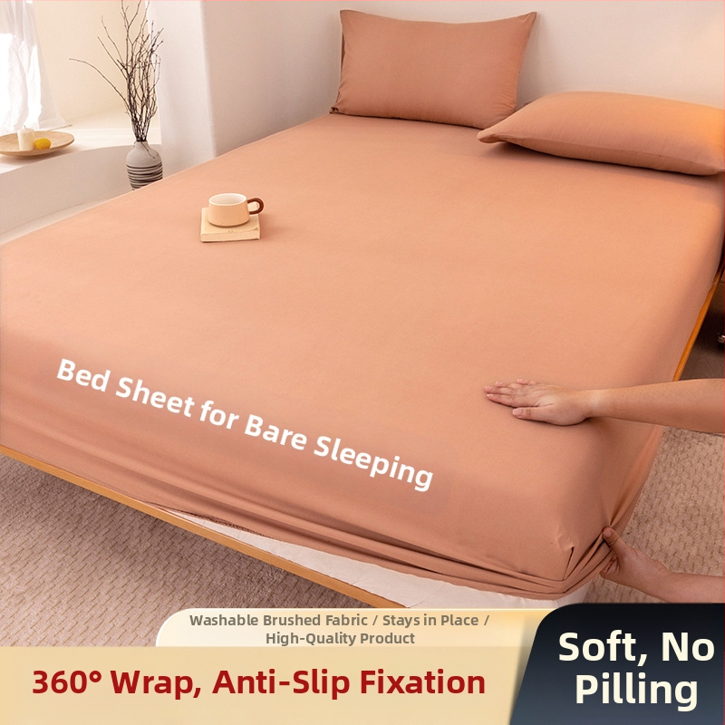 A klasės skalbtos medvilnės šlifavimo vientisos spalvos lovos užtiesalas, buitinis „viskas viename“ lovos užtiesalo, pagalvės užvalkalo, čiužinio užvalkalo, dulkių užvalkalo, trijų dalių komplektas