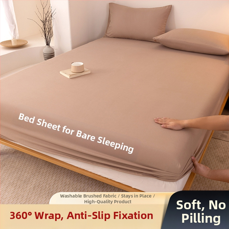 A klasės skalbtos medvilnės šlifavimo vientisos spalvos lovos užtiesalas, buitinis „viskas viename“ lovos užtiesalo, pagalvės užvalkalo, čiužinio užvalkalo, dulkių užvalkalo, trijų dalių komplektas