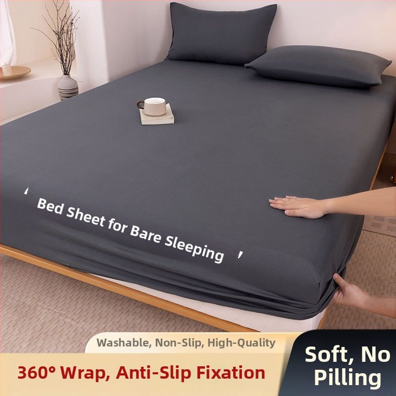 A klasės skalbtos medvilnės šlifavimo vientisos spalvos lovos užtiesalas, buitinis „viskas viename“ lovos užtiesalo, pagalvės užvalkalo, čiužinio užvalkalo, dulkių užvalkalo, trijų dalių komplektas