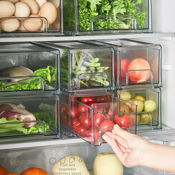 Αποθήκευση και οργάνωση συρταριού ψυγείου, μοντέρνο κουτί αποθήκευσης πάγου για νοικοκυρά, συρτάρι, κατεψυγμένο τραγανό συρτάρι τροφίμων