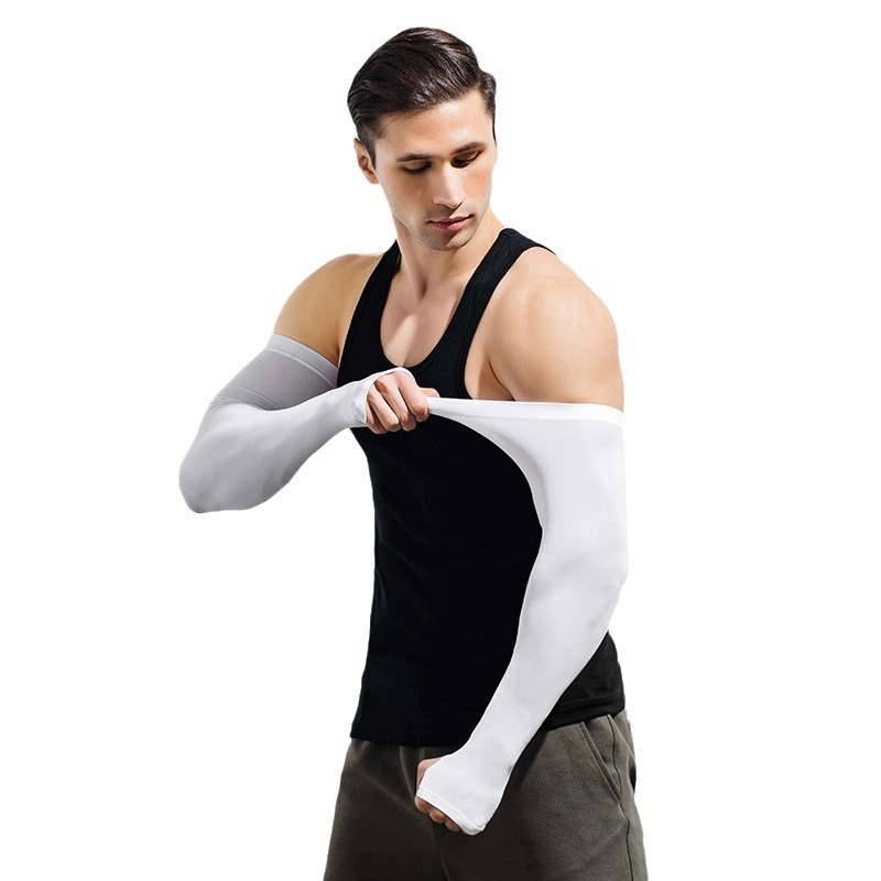 Päikesekaitse varrukad meestele, pluss-suuruses lahtised käsivarrekaitsmed, pluss paksud ja suurendatud jääsiidist varrukad, päikesekaitse, UV-kaitsega käsivars