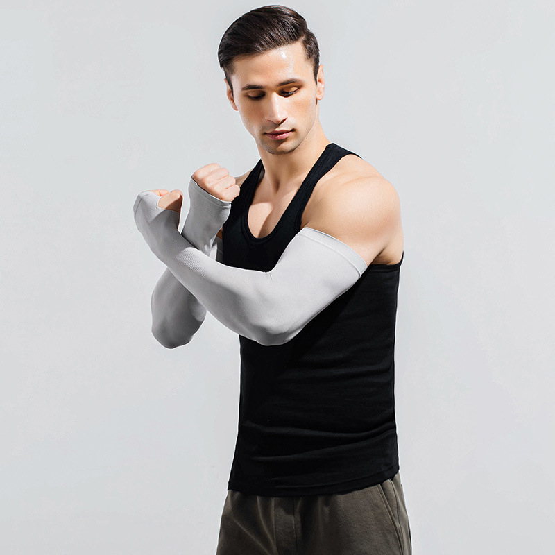 Päikesekaitse varrukad meestele, pluss-suuruses lahtised käsivarrekaitsmed, pluss paksud ja suurendatud jääsiidist varrukad, päikesekaitse, UV-kaitsega käsivars