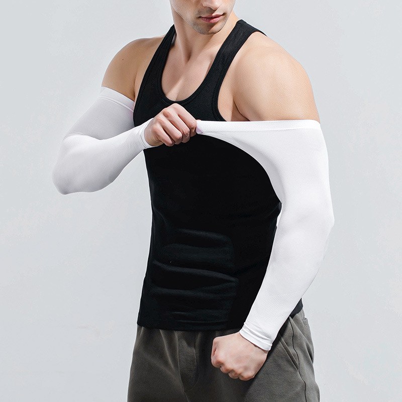 Päikesekaitse varrukad meestele, pluss-suuruses lahtised käsivarrekaitsmed, pluss paksud ja suurendatud jääsiidist varrukad, päikesekaitse, UV-kaitsega käsivars