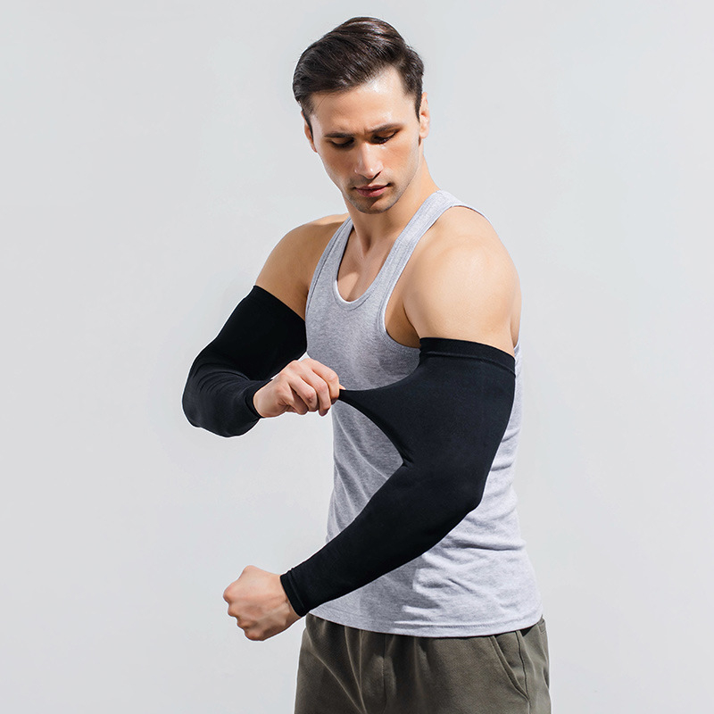 Päikesekaitse varrukad meestele, pluss-suuruses lahtised käsivarrekaitsmed, pluss paksud ja suurendatud jääsiidist varrukad, päikesekaitse, UV-kaitsega käsivars