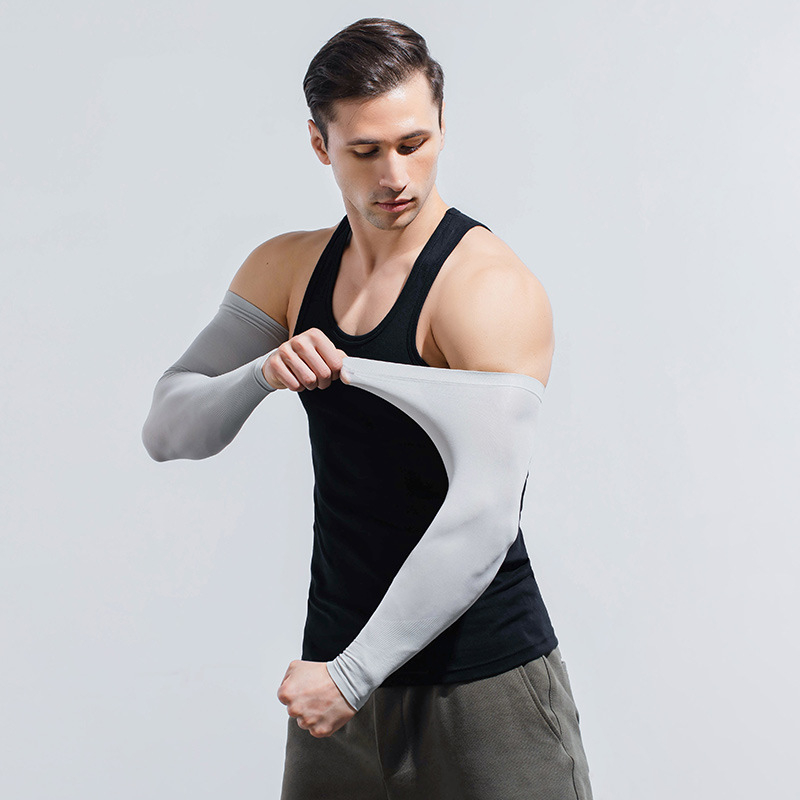 Päikesekaitse varrukad meestele, pluss-suuruses lahtised käsivarrekaitsmed, pluss paksud ja suurendatud jääsiidist varrukad, päikesekaitse, UV-kaitsega käsivars