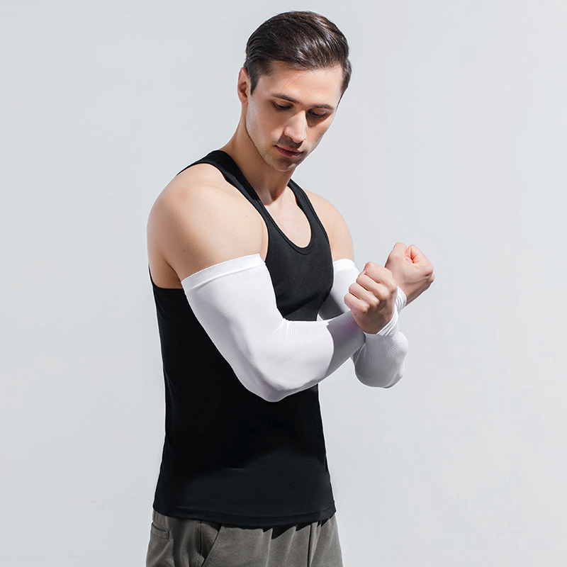 Päikesekaitse varrukad meestele, pluss-suuruses lahtised käsivarrekaitsmed, pluss paksud ja suurendatud jääsiidist varrukad, päikesekaitse, UV-kaitsega käsivars