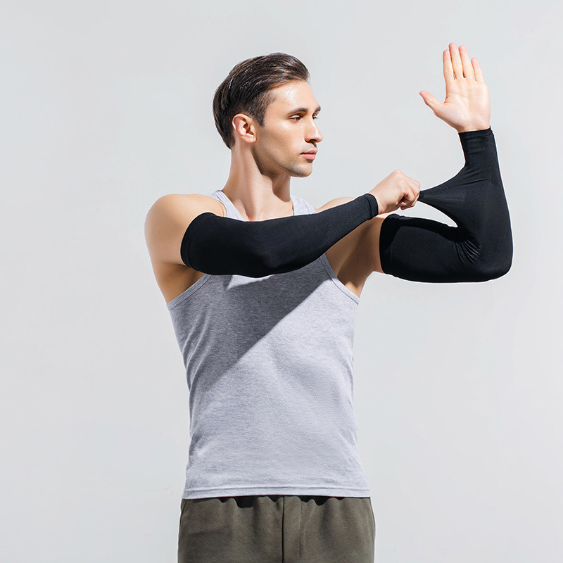 Päikesekaitse varrukad meestele, pluss-suuruses lahtised käsivarrekaitsmed, pluss paksud ja suurendatud jääsiidist varrukad, päikesekaitse, UV-kaitsega käsivars