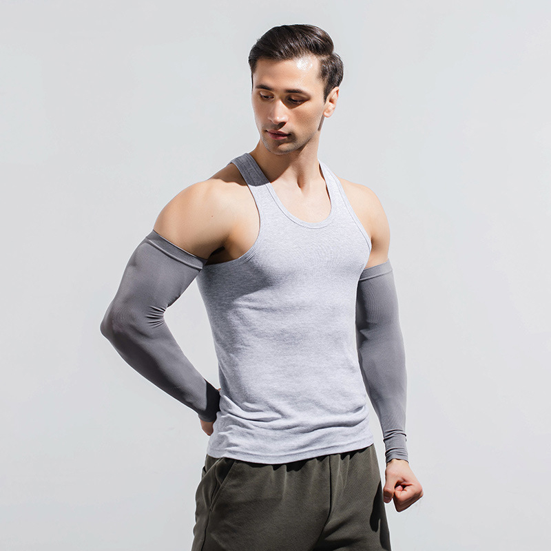 Päikesekaitse varrukad meestele, pluss-suuruses lahtised käsivarrekaitsmed, pluss paksud ja suurendatud jääsiidist varrukad, päikesekaitse, UV-kaitsega käsivars