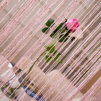 Sidabrinių siūlų užuolaidų durų užuolaidų namų kambario lipni pertvara vestuvių dekoracija pusės užuolaidos pakabinamos užuolaidų siūlų pakabukas