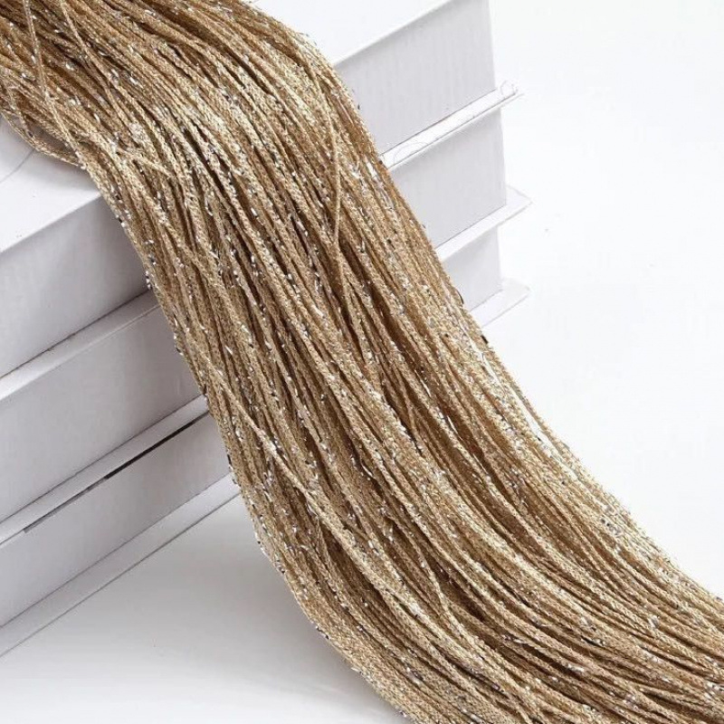 Sidabrinių siūlų užuolaidų durų užuolaidų namų kambario lipni pertvara vestuvių dekoracija pusės užuolaidos pakabinamos užuolaidų siūlų pakabukas