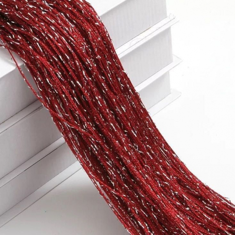 Sidabrinių siūlų užuolaidų durų užuolaidų namų kambario lipni pertvara vestuvių dekoracija pusės užuolaidos pakabinamos užuolaidų siūlų pakabukas