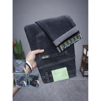 Пролетни и есенни нови корейски стил дънки за мъже, модерна марка, ретро слим кройка, мъжки панталони, разтегливи, ежедневни, дълги панталони за мъже