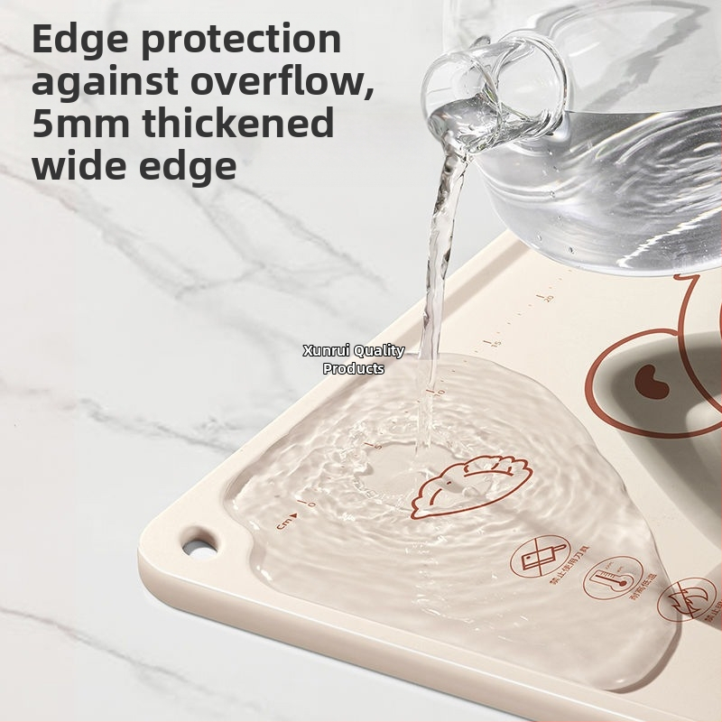 Силиконова подложка за хранителни продукти, удебелена подложка за месене, голяма подложка за тесто, дъска за рязане на едро, неплъзгаща се подложка за печене