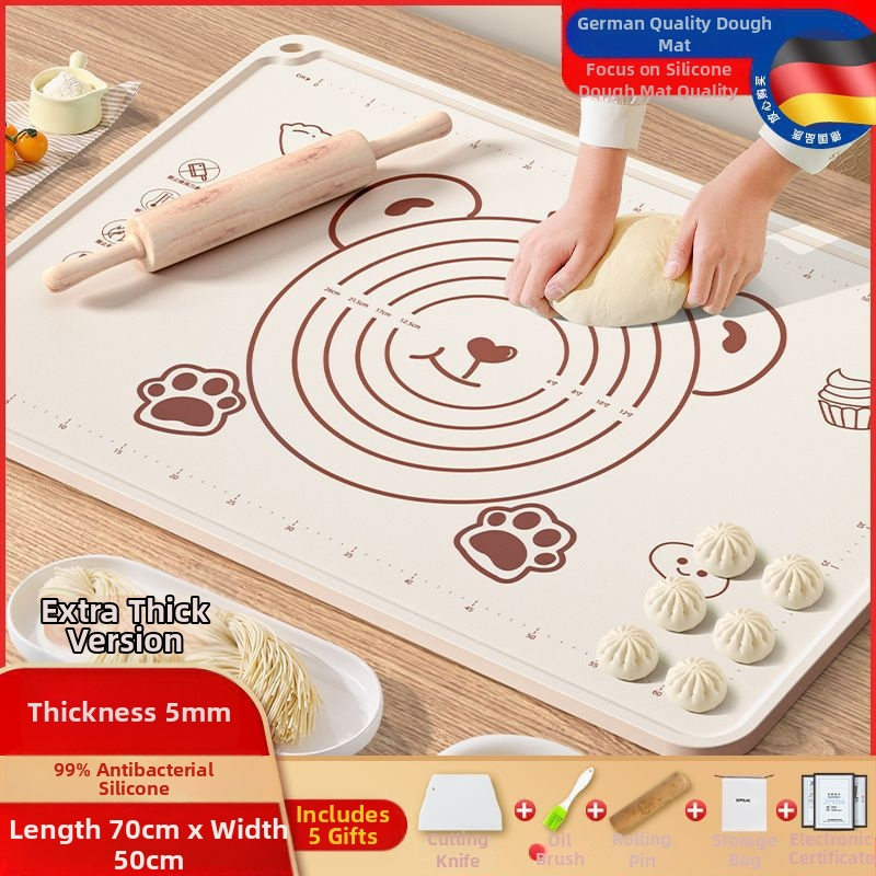 Maistinio silikono kilimėlio plokštė, sutirštintas minkymo kilimėlis, didelis tešlos kilimėlis, pjaustymo lenta, didmeninė prekyba, neslystantis kepimo kilimėlis