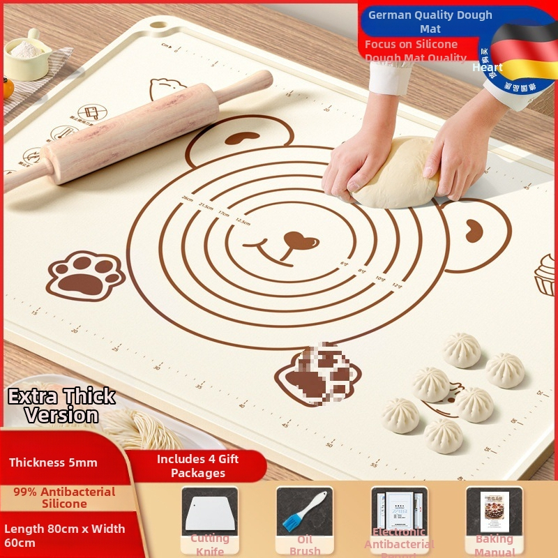 Maistinio silikono kilimėlio plokštė, sutirštintas minkymo kilimėlis, didelis tešlos kilimėlis, pjaustymo lenta, didmeninė prekyba, neslystantis kepimo kilimėlis