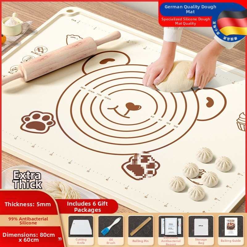 Maistinio silikono kilimėlio plokštė, sutirštintas minkymo kilimėlis, didelis tešlos kilimėlis, pjaustymo lenta, didmeninė prekyba, neslystantis kepimo kilimėlis