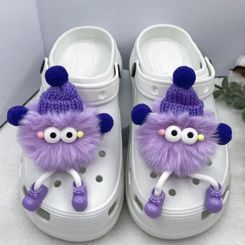 INS nauji pliušiniai kailio kamuoliukai sportbačiai dekoratyvinė sagties skylė batai sagtis animacinis pliušiniai aksesuarai papuošalai aksesuarai didmeninė prekyba