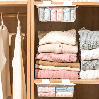Διαφανές κουτί αποθήκευσης εσωρούχων, οργανωτής ντουλάπας σπιτιού σε στυλ συρταριού για ρούχα και κάλτσες