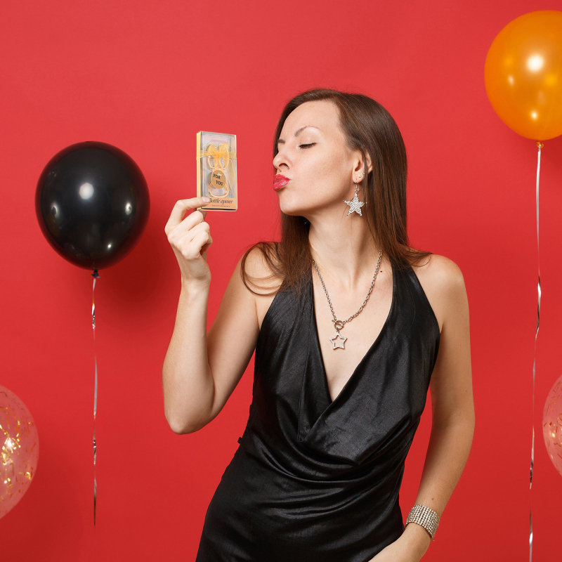 Deschizător de sticle digital pentru ziua de naștere, deschizător de sticle pentru nuntă, cadou de ziua de naștere, deschizător de sticle pentru bere din aliaj european și american, de aur pentru nuntă