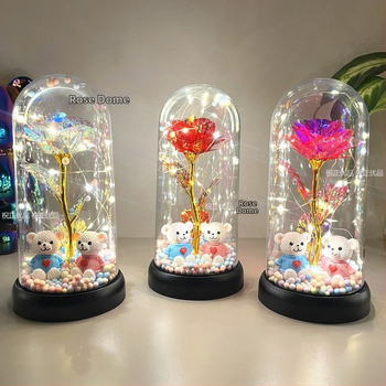 Yongshenghua пластмасов капак светеща роза детски момичешки подарък за рожден ден за момичета атмосфера лампа фабрика на едро