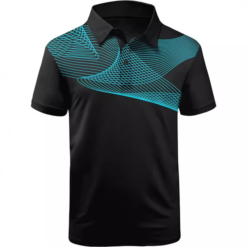 Férfi Póló Átmenetes 3D Nyomtatás Sportos Stílusú Póló Nyári Férfi Napi Hétköznapi Divat Trend Rövid Ujjú