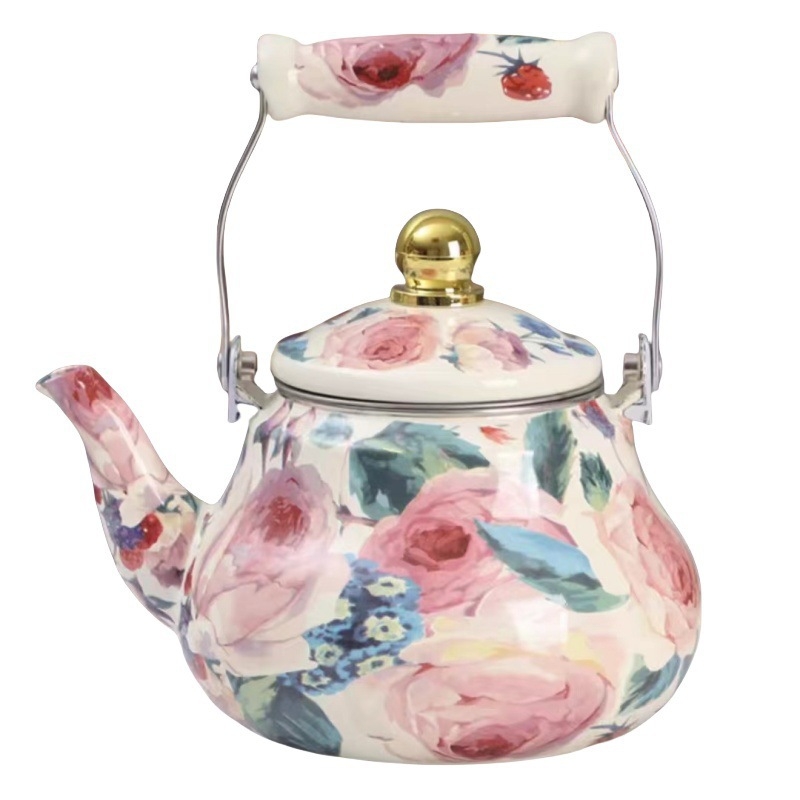 1,5 l–5 l emalio emalio virdulys, pieno puodas, emalio arbatinukas, plokščiadugnis virdulys, virdulys, vėsus virdulys, indukcinė viryklė