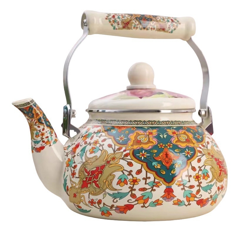 1,5 l–5 l emalio emalio virdulys, pieno puodas, emalio arbatinukas, plokščiadugnis virdulys, virdulys, vėsus virdulys, indukcinė viryklė