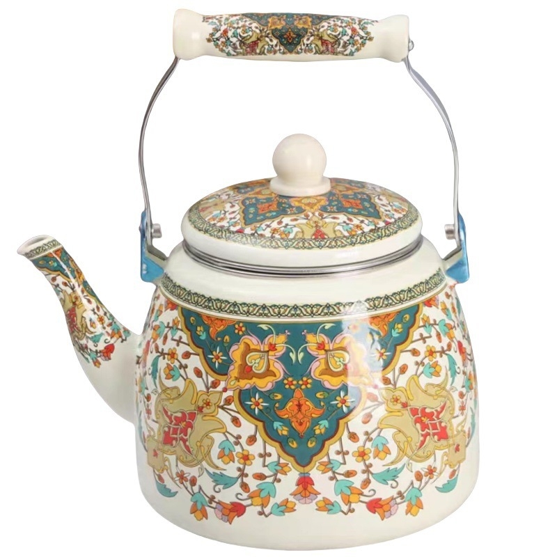 1,5 l–5 l emalio emalio virdulys, pieno puodas, emalio arbatinukas, plokščiadugnis virdulys, virdulys, vėsus virdulys, indukcinė viryklė