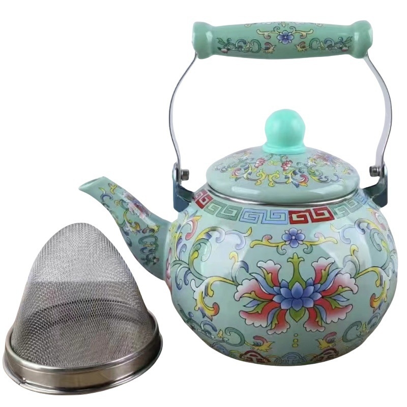 1,5 l–5 l emalio emalio virdulys, pieno puodas, emalio arbatinukas, plokščiadugnis virdulys, virdulys, vėsus virdulys, indukcinė viryklė