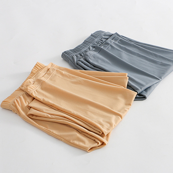 Uued meeste pikad püksid, soojad, tihedad, hingavad, jääsiidist, seksikad, kõrge elastsusega, nahasõbralikud jooga- ja fitness-aluspüksid hulgimüügist