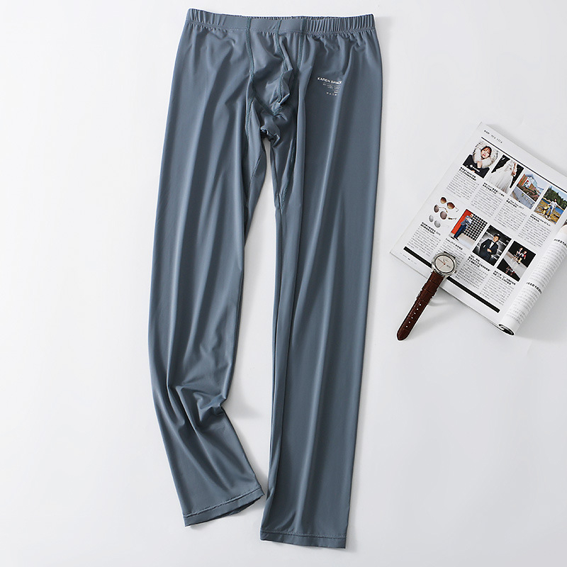 Uued meeste pikad püksid, soojad, tihedad, hingavad, jääsiidist, seksikad, kõrge elastsusega, nahasõbralikud jooga- ja fitness-aluspüksid hulgimüügist