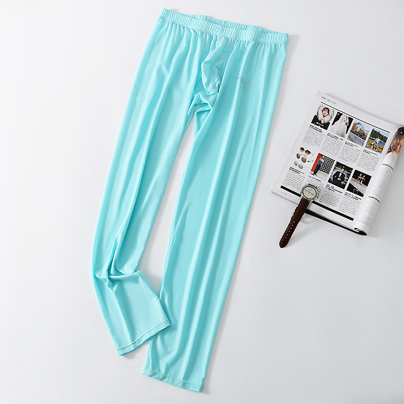 Uued meeste pikad püksid, soojad, tihedad, hingavad, jääsiidist, seksikad, kõrge elastsusega, nahasõbralikud jooga- ja fitness-aluspüksid hulgimüügist