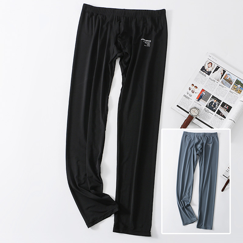 Uued meeste pikad püksid, soojad, tihedad, hingavad, jääsiidist, seksikad, kõrge elastsusega, nahasõbralikud jooga- ja fitness-aluspüksid hulgimüügist