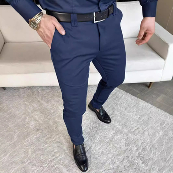 Ανδρικά παντελόνια για την άνοιξη και το φθινόπωρο, casual παντελόνια, μοντέρνα μονόχρωμα ανδρικά παντελόνια, χαλαρά ίσια παντελόνια για άνδρες MR7
