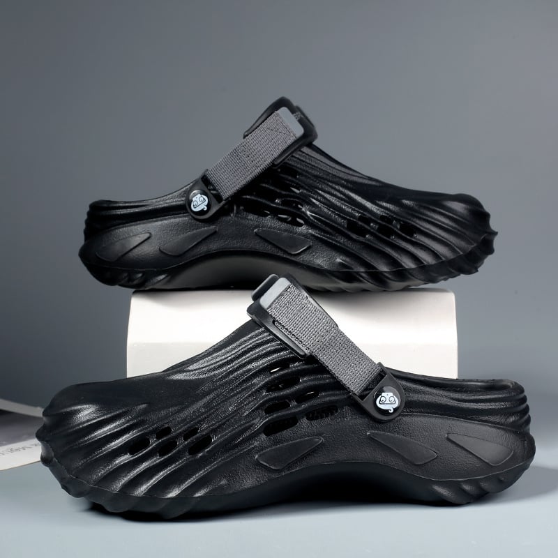 Pantofi cu găuri pentru bărbați, cu fund moale EVA, 2025, comerț exterior nou, mărime plus, 47 de yarzi, pantofi de plajă cu imprimeu camuflaj