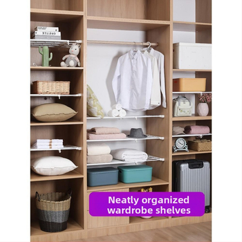 Gardróbszekrény tároló réteges polc válaszfal szekrény cipőszekrény elválasztó szögmentes teleszkópos kollégiumi tároló állvány válaszfal