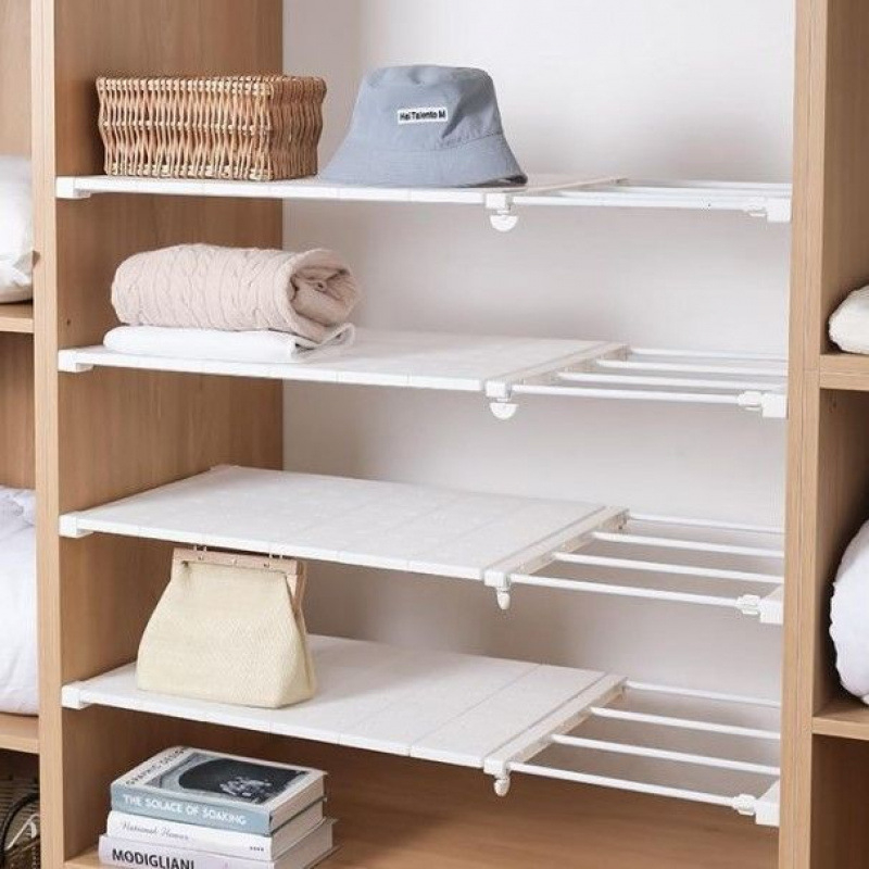 Gardróbszekrény tároló réteges polc válaszfal szekrény cipőszekrény elválasztó szögmentes teleszkópos kollégiumi tároló állvány válaszfal