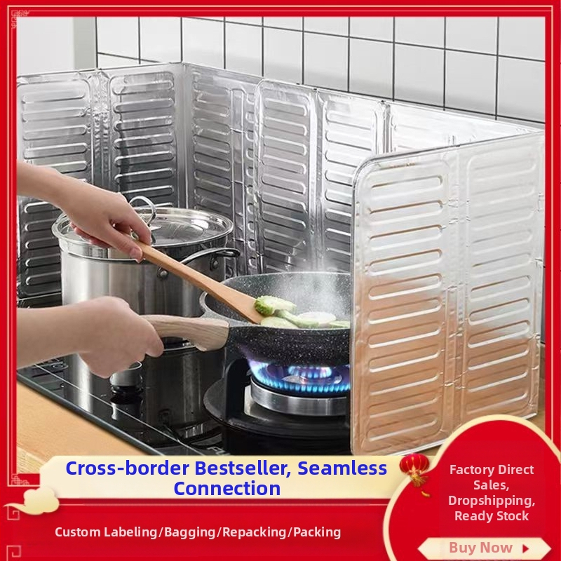 Кухненска масленоустойчива преграда за готвене, масленоустойчива преграда за домакински котлони против пръски, топлоизолационна плоскост от алуминиево фолио за газови котлони, маслоустойчива плоскост