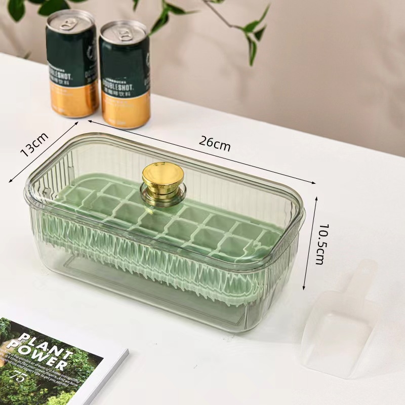 Frigider de uz casnic de tip presă cu capac Ice Cube Ice Table Ușor de demontat Silicon Ice Maker Mold Ice Ball Ice Cube Frozen Ice Maker Mold