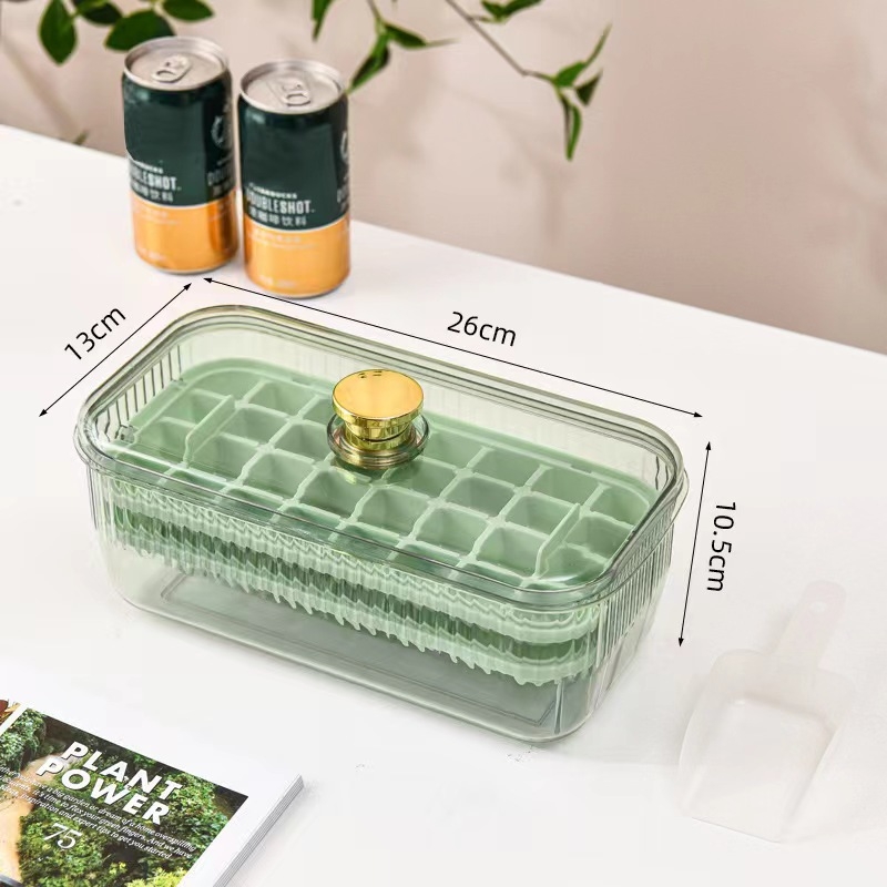 Frigider de uz casnic de tip presă cu capac Ice Cube Ice Table Ușor de demontat Silicon Ice Maker Mold Ice Ball Ice Cube Frozen Ice Maker Mold