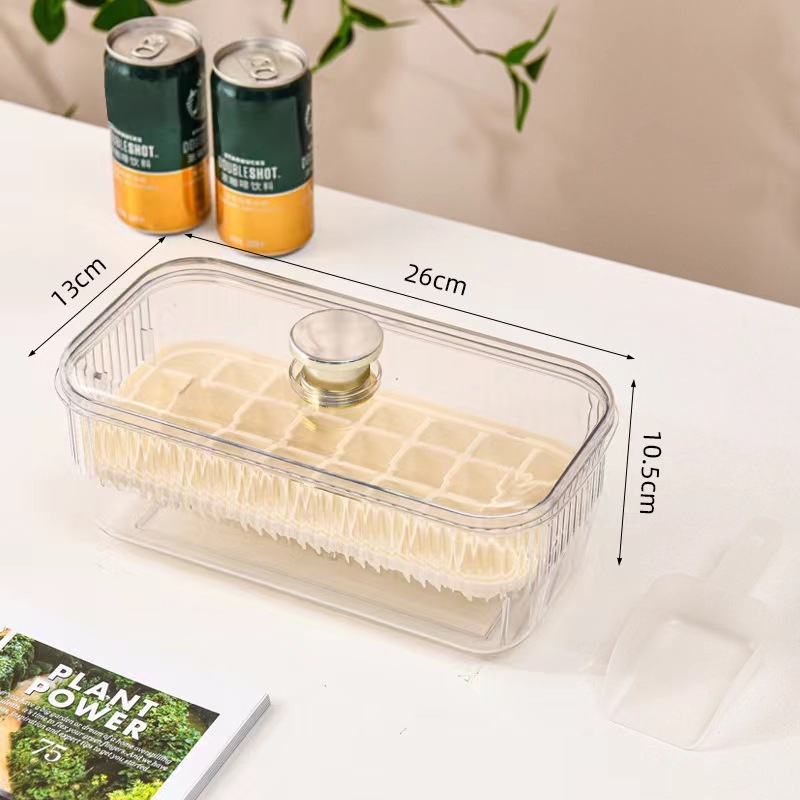 Frigider de uz casnic de tip presă cu capac Ice Cube Ice Table Ușor de demontat Silicon Ice Maker Mold Ice Ball Ice Cube Frozen Ice Maker Mold